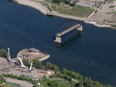 Traffic Bridge construction, May 27, 2016.