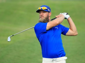 Graham DeLaet hits a shot during a practice round prior to the start of the The Players Championship on the Stadium Course at TPC Sawgrass on May 10, 2016 in Ponte Vedra Beach, Fla.