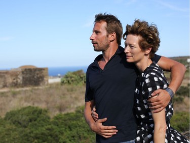 Matthias Schoenaerts and Tilda Swinton star in "A Bigger Splash."