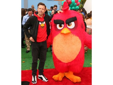 Actor Jason Sudeikis attends the premiere of "The Angry Birds Movie" in Westwood, California, May 7, 2016.