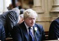 Former London Mayor Boris Johnson attends a service of prayer and remembrance in St Margaret&#039;s Church, London, Monday, June 20, 2016, to commemorate Jo Cox, the 41-year-old Member of Parliament fatally shot last week in northern England. The mother of two was shot Thursday afternoon in her constituency near Leeds. The man charged with her slaying made a brief appearance in court by video link from prison Monday. (Yui Mok/Pool via AP)
