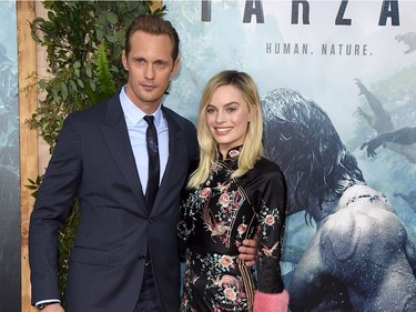 Alexander Skarsgård and Margot Robbie arrive at the Los Angeles premiere of "The Legend of Tarzan" at the Dolby Theatre, June 27, 2016.