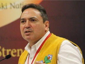 Assembly of First Nations National Chief Perry Bellegarde spoke of the difference in quality of living between Indigenous people and the rest of Canada during a speech at the Nishnawbe Aski Nation's Spring Chiefs Assembly in Timmins this week.   Monday May 16, 2016.