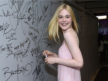 Actor Elle Fanning participates in AOL's BUILD Speaker Series to discuss "The Neon Demon" at AOL Studios, June 22, 2016, in New York.