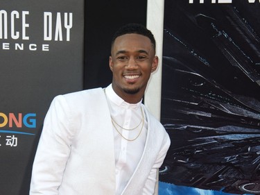Actor Jessie Usher attends the premiere of "Independence Day: Resurgence" in Hollywood, California, on June 20, 2016.