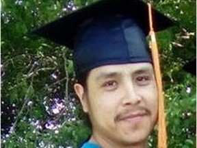 Family say Tyrone Wahobin was the man who's body was found in burnt out car on Highway 4 near the Mosquito First Nation on Friday, June 17, 2016.