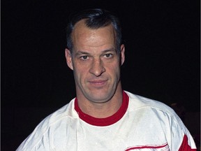 This is a Nov. 1967 file photo shows Detroit Red Wings hockey player Gordie Howe. Howe, the rough-and-tumble Canadian farm boy whose boundless blend of talent and toughness made him the NHL's quintessential star during a career that lasted into his 50s, has died. He was 88.