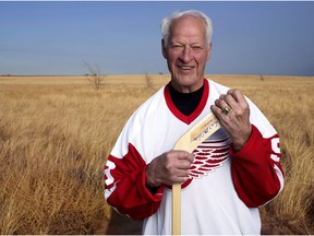 Former Detroit Red Wings hockey great Gordie Howe is seen in an undated image provided by Crown Media United States. A made-for-TV movie, "Mr. Hockey: The Gordie Howe Story," focuses on the season the Hall-of-Famer teamed up with his sons in Houston.