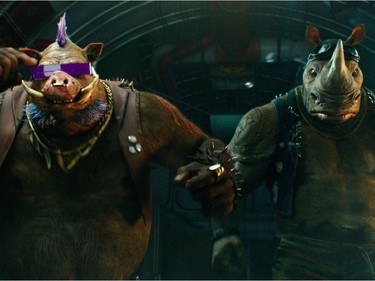 Bebop and Rocksteady in "Teenage Mutant Ninja Turtles: Out of the Shadows."