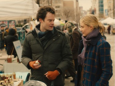 Bill Hader as Tony and Greta Gerwig as Maggie in "Maggie's Plan."