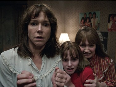 L-R: Frances O'Connor, Madison Wolfe and Lauren Esposito star in "The Conjuring 2."