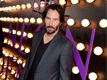 Actor Keanu Reeves arrives at the premiere of Amazon's "The Neon Demon" at the Arclight Theatre on June 14, 2016 in Los Angeles, California.