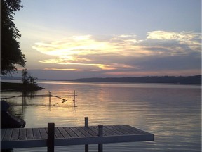 Private docks on Mission Lake, near Fort Qu'Appelle, Sask.