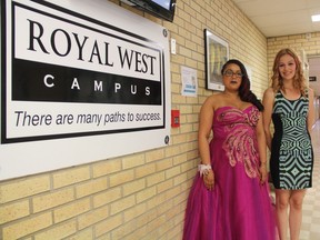 Royal West Campus graduates Kristal Styles, left, and Desiree Chartier, are starting the next chapter of their life as the two were amongst 42 students who graduated from Royal West Campus on Friday afternoon. Both say the help and support they've received from their teachers and staff at the school has allowed them achieve their goals, as staff became more than just educators, but mentors and friends.