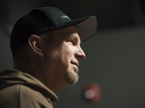 Garth Brooks speaks to media before his first show at SaskTel Centre on June 9.