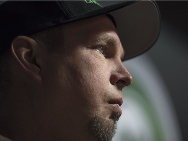 Garth Brooks speaks to the media at SaskTel Centre on Thursday, June 9, 2016.