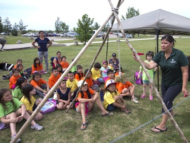 Fun and games along with food, park tours, crafts and body art at Wanuskewin Heritage Park at the opening of the Aboriginal Day Celebration, June 21, 2016.