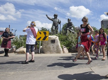 Thousands joined the "Rock Your Roots" Walk for Reconciliation at a Day of Reconciliation in Saskatoon, June 22, 2016. The walk began at Victoria Park and went past the 1812 statue, the Gabriel Dumont statue and the Chief Whitecap and John Lake statue before going through River Landing and finishing at the park along the Meewasin Trail.