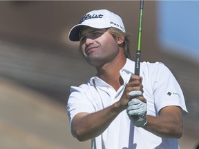 Mackenzie-PGA Canada Tour 's SIGA Dakota Dunes Open participant Bobby Wyatt tees off Friday morning, June 24, 2016. (GordWaldner/Saskatoon StarPhoenix)