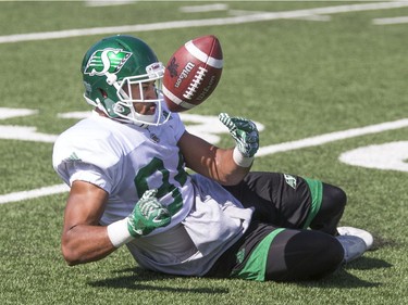 Saskatchewan Roughriders practice in Saskatoon, June 8, 2016.