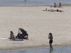 Enjoying the sand bar.