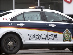 No one was injured after a brief chase early Sunday morning led to a pair of collisions involving Saskatoon police vehicles.