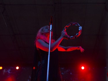 Metric performs at the Delta Bessborough Gardens during the Saskatchewan Jazz Festival in Saskatoon, Saskatchewan on Saturday, June 25th, 2016.