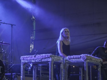 Metric performs at the Delta Bessborough Gardens during the Saskatchewan Jazz Festival in Saskatoon, Saskatchewan on Saturday, June 25th, 2016.