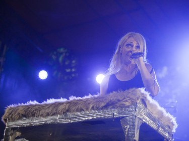 Metric performs at the Delta Bessborough Gardens during the Saskatchewan Jazz Festival in Saskatoon, June 25, 2016.