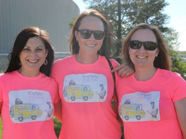 Erin Kennedy, Meagan Onstad and Becky Lipoth wait in line for the Justin Bieber concert at SaskTel Centre Saskatoon on June 16, 2016.