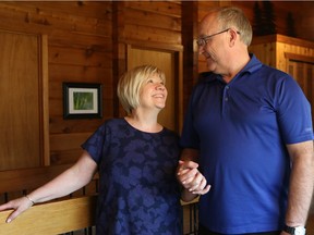 After two years of constant nerve pain, Sheryl Toovey is finally able to hold her husband Robert Toovey's hand after he received a groundbreaking nerve treatment in Saskatoon June 1, 2016.