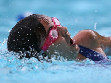 Kids compete in the Kids of Steel Triathlon at Riversdale Pool and Victoria Park in Saskatoon on June 19, 2016.