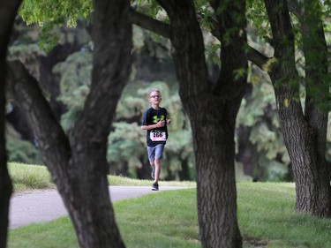 Rovan Nederhoff competes in the Kids of Steel Triathlon at Riversdale Pool and Victoria Park in Saskatoon on June 19, 2016.