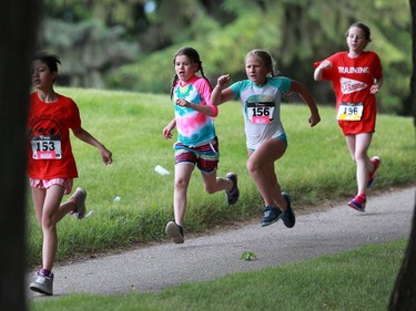 #156 Sydney Cain competes in the Kids of Steel Triathlon at Riversdale Pool and Victoria Park in Saskatoon on June 19, 2016.