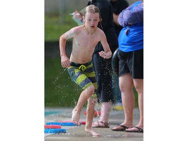William Sawchyn competes in the Kids of Steel Triathlon at Riversdale Pool and Victoria Park in Saskatoon on June 19, 2016.