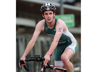 Robert Bigsby competes in the Subaru 5i50 Saskatoon Triathlon on June 26, 2016.