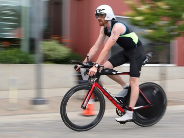 Wyatt Kuntz competes in the Subaru 5i50 Saskatoon Triathlon on June 26, 2016.