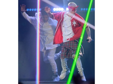 Justin Bieber performs to a sold-out crowd at SaskTel Centre in Saskatoon on June 16, 2016.