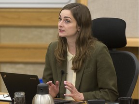 City Councillor Mairin Loewen listens to Growth PLan Summit speakers, Monday, March 14, 2016.   (GREG PENDER/ SASKATOON STARPHOENIX)