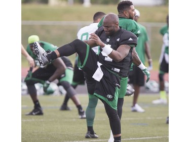 Darian Durant, quarterback, during Rider training camp at Griffiths Stadium in Saskatoon, Friday, June 03, 2016.