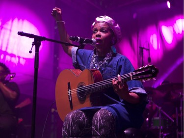 Ms. Lauryn Hill plays at the Bessborough Gardens main stage in the SaskTel Saskatchewan Jazz Festival, June 24, 2016.