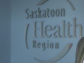 The Saskatoon Health Region logo can be seen in this file photo.