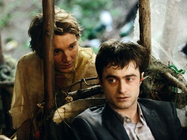 Paul Dano (L) and Daniel Radcliffe star in "Swiss Army Man."