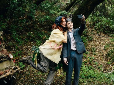 Paul Dano (L) and Daniel Radcliffe star in "Swiss Army Man."