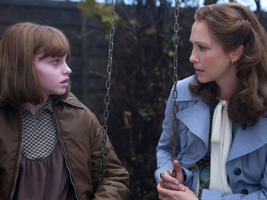 Madison Wolfe (L) and Vera Farmiga star in "The Conjuring 2."