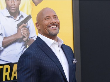 Dwayne Johnson attends the Warner Bros premiere of "Central Intelligence" in Westwood, California, June 10, 2016.