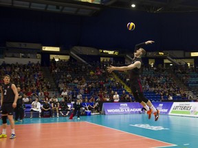 World League Volleyball action between Canada and China at the SaskTel Centre on Saturday, June 25, 2016.