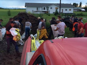 An evacuation order was issued for around 400 people in the flooded town of Arborfield on July 12, 2016