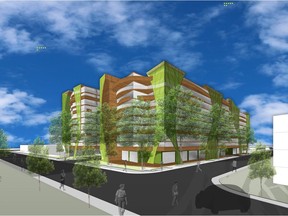 Architect's drawing of proposed Market Mall condominium.