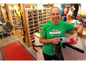 Brainsport owner Brian Michasiw, who is celebrating his shoe store's 25th anniversary on Wednesday.